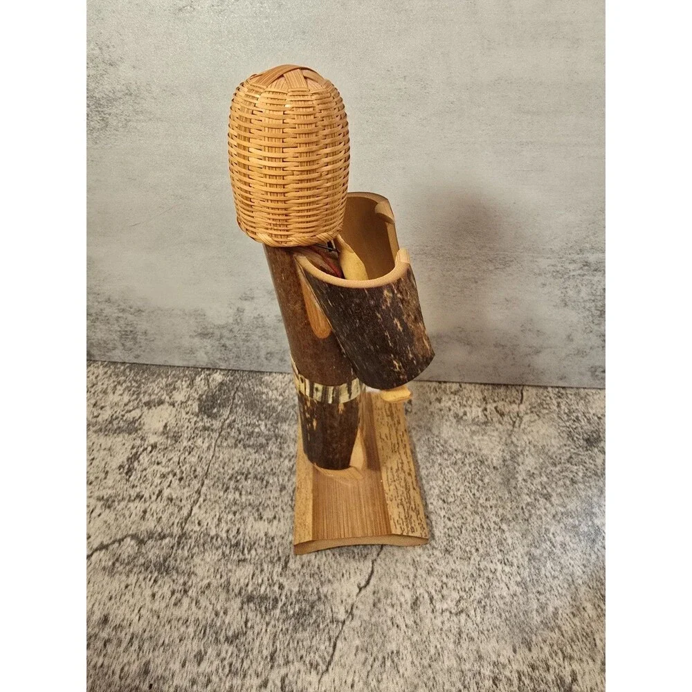 Vintage Bamboo Komosu Doll ~ Souvenir from Japan Kokeshi